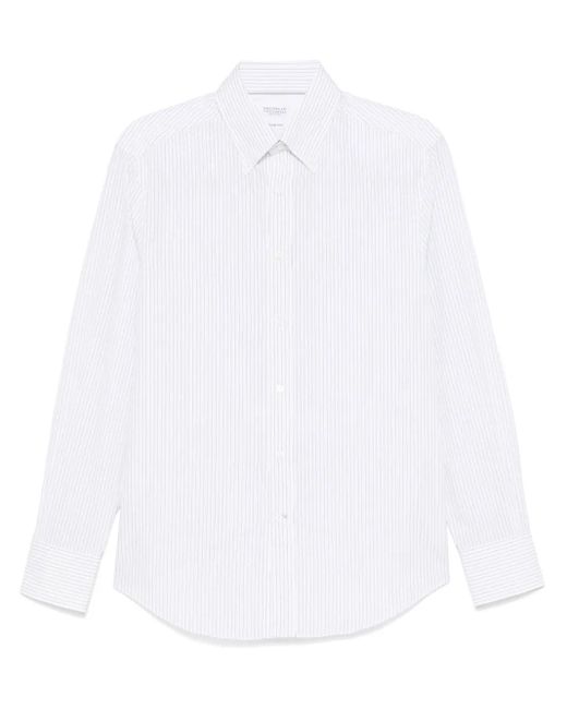 メンズ Brunello Cucinelli Striped Shirt White
