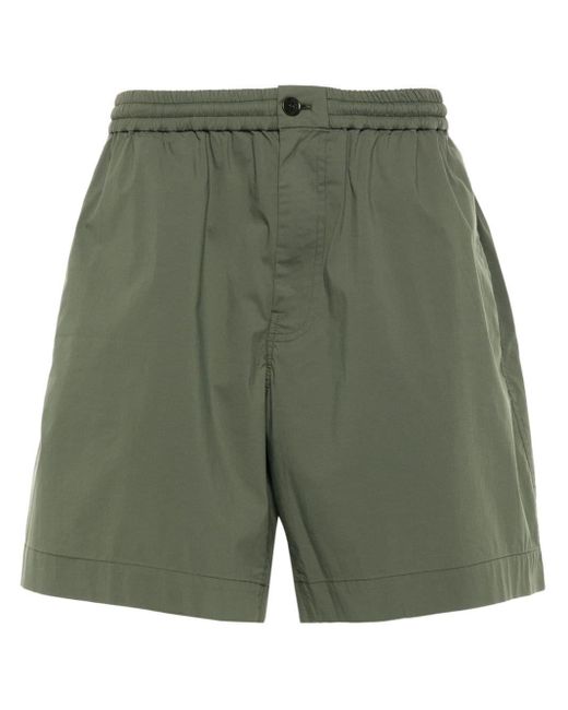 Aspesi Green Poplin Bermuda Shorts for men