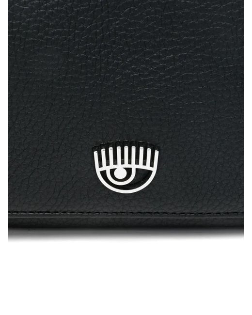 Bolso de hombro con placa Eyelike Chiara Ferragni de color Black