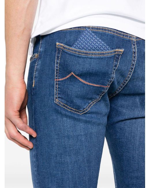 Jacob Cohen Halbhohe Nick Slim-Fit-Jeans in Blue für Herren