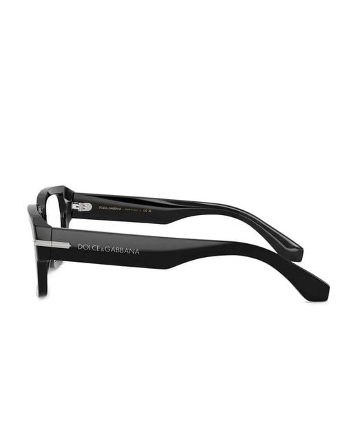 Dolce & Gabbana Black Dg3408 Rectangle-Frame Glasses for men