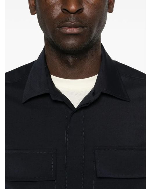 hindustrie Black Surchemise À Poches Poitrine for men