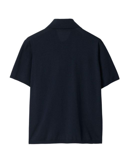 Burberry Blue Short-sleeve Polo Shirt for men