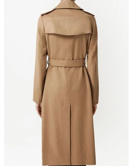 Burberry Natural Kensington Cashmere Trench Coat