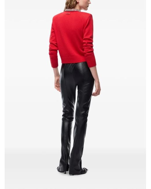 Pinko Black Split-Cuff Trousers