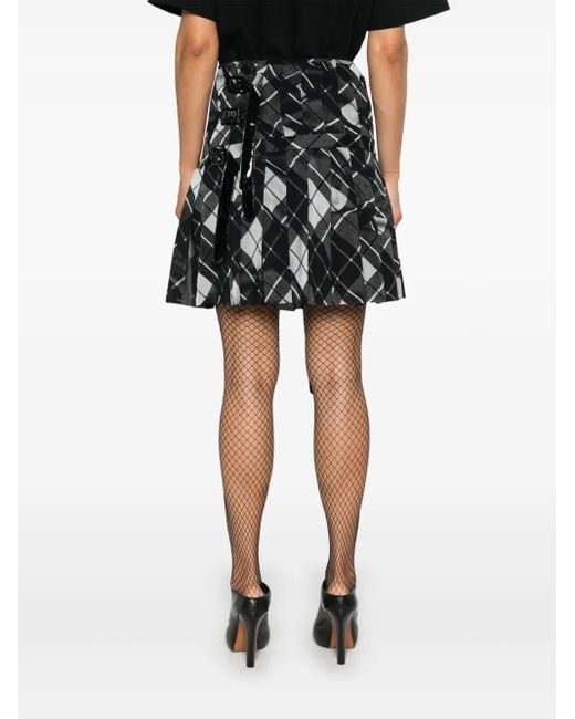 Jean Paul Gaultier Geruite Mini-Rok in het Black