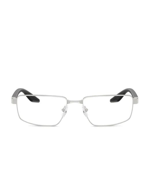 Prada Linea Rossa Natural Rectangle-Frame Glasses for men