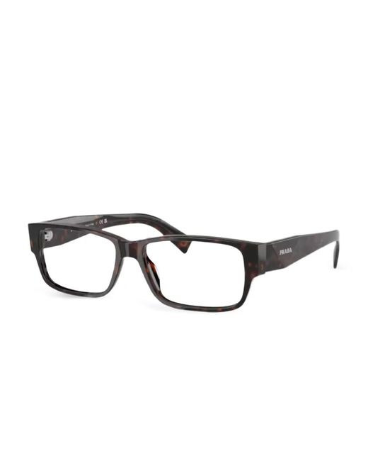 Prada Brille Mit Eckigem Gestell in White für Herren