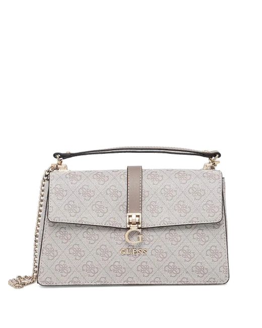 Guess Gray Monogram Crossbody Bag