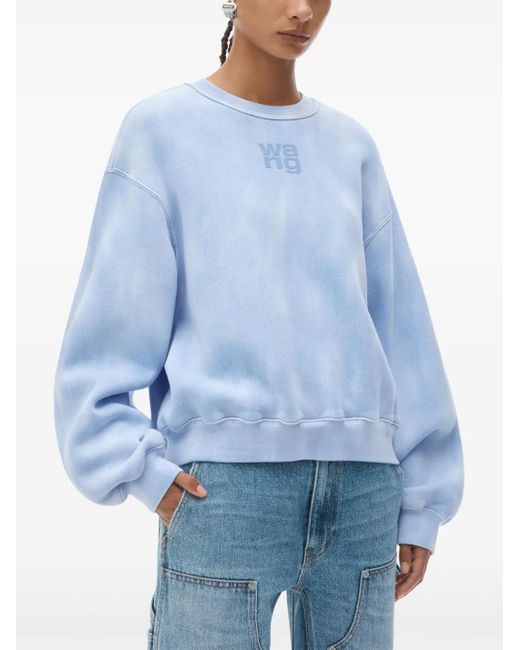Felpa Essential di Alexander Wang in Blue