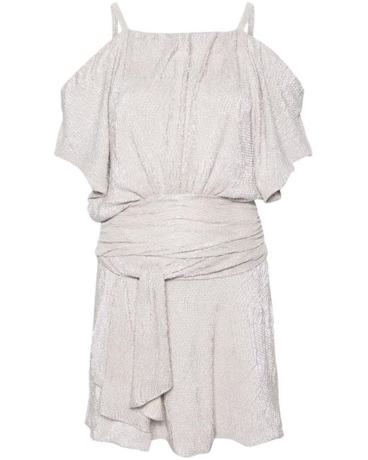 Robe courte Siranne à effet froissé IRO en coloris White