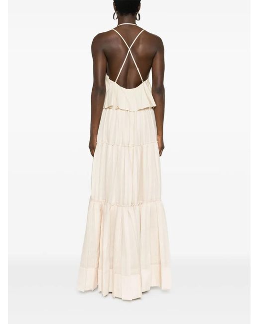 Jonathan Simkhai White Delania Tiered Maxi Dress