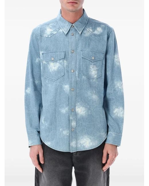 Isabel Marant メンズ ブルー ポケットデニムシャツの通販はau PAY