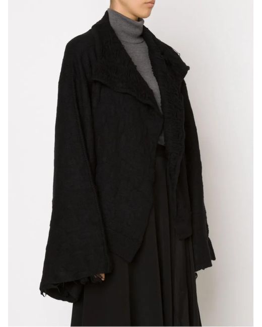 Yohji Yamamoto Black Oversized Wool Jacket