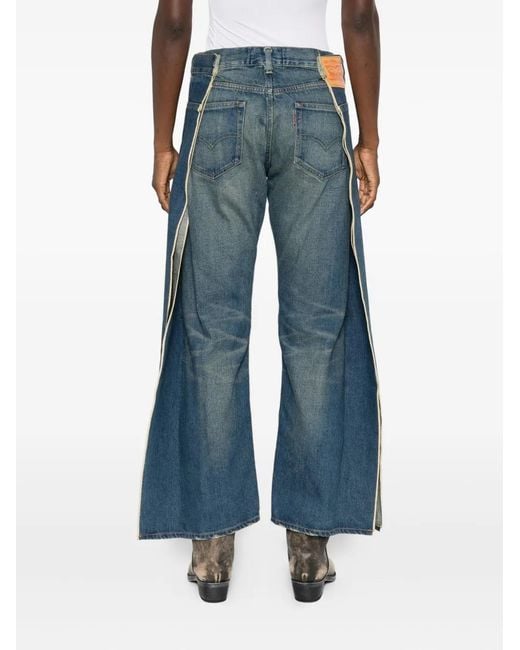 Vaqueros A Paneles Junya Watanabe de color Blue