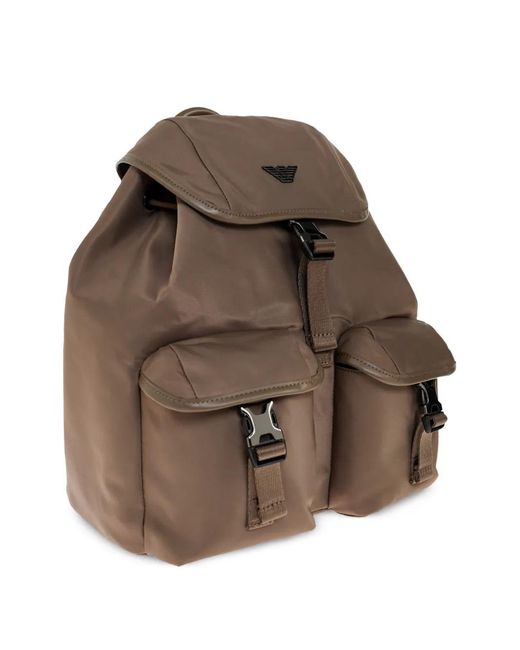 Emporio Armani Brown Sac À Dos À Rabat for men