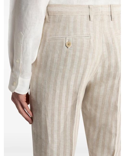 Etro White Striped Trousers for men