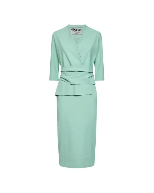 La Petite Robe Di Chiara Boni Green Wrap-Detail Midi Dress