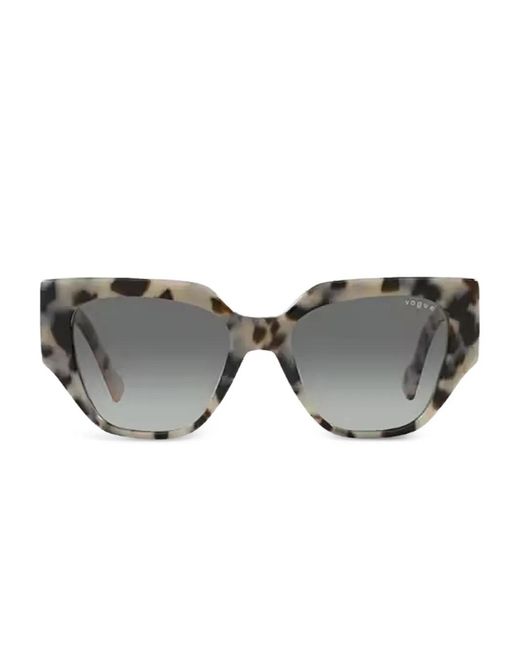Vogue Eyewear Gray Geometric-Frame Sunglasses