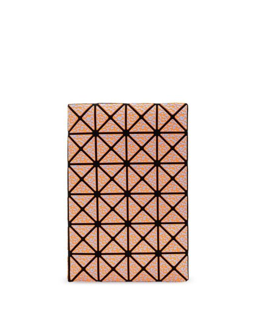 Bao Bao Issey Miyake White Kartenetui mit geometrischem Muster
