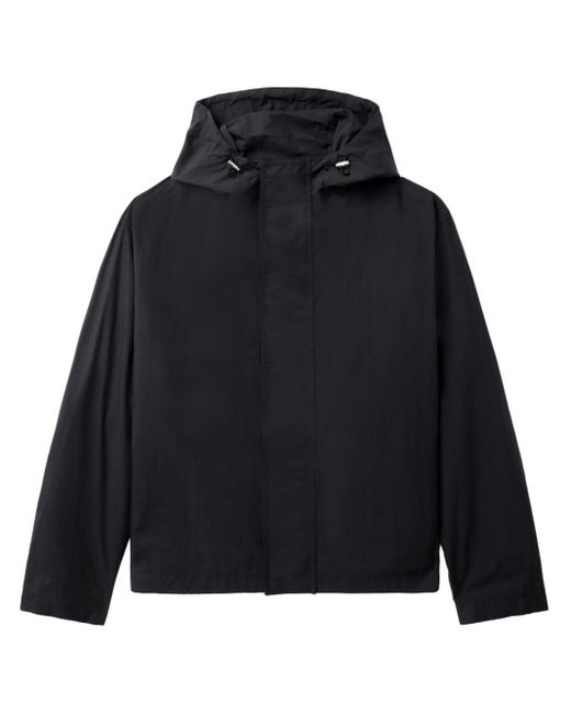 Jil Sander Black Hooded Long Sleeve Jacket for men
