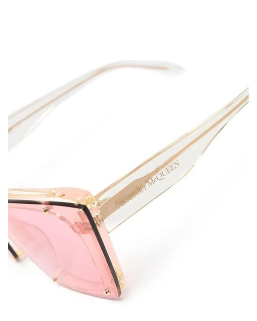 McQueen Pink Sunglasses Yellow