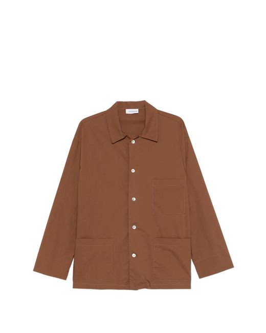 Imperial Brown Patch-Pocket Shirt Jacket for men