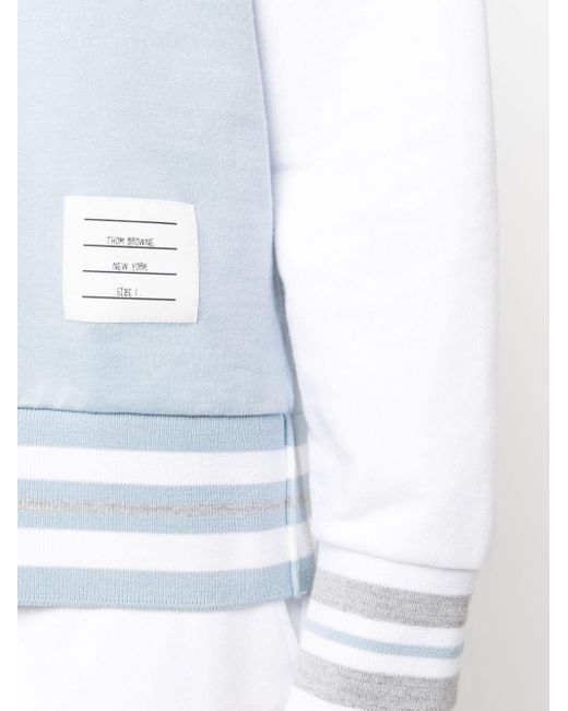 Thom Browne Sweater Met Colourblocking in het White voor heren