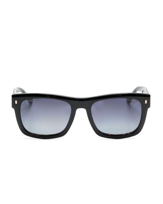 DSquared² Blue Logo-plaque Tortoiseshell-effect Sunglasses for men