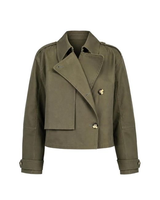 Rag & Bone Green Jamie Double-Breasted Cropped Jacket