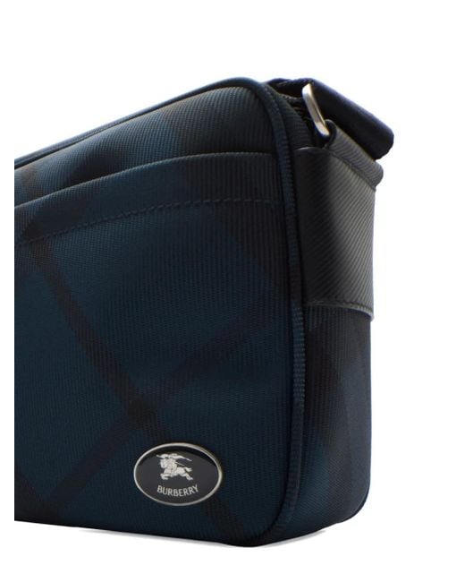 メンズ Burberry Grid メッセンジャーバッグ Blue