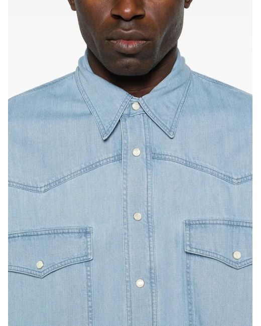 Studio Nicholson Blue Texana Denim Shirt for men