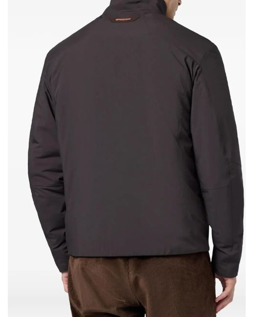 Sease Black High-Neck Zip-Up Jacket for men