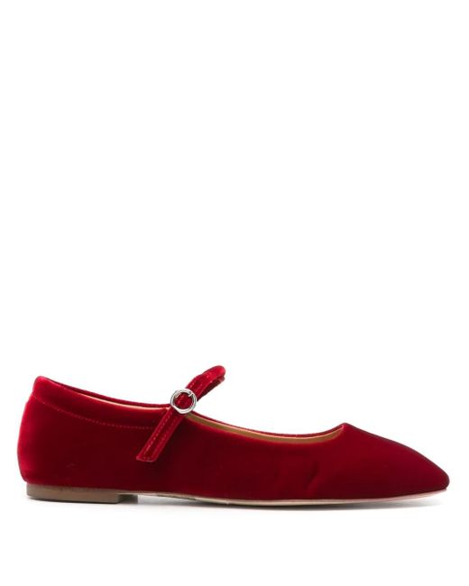 Aeyde Red Uma Ballet Flats