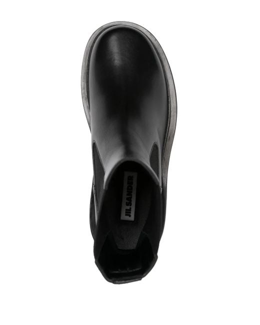 Jil Sander Black Leather Boots