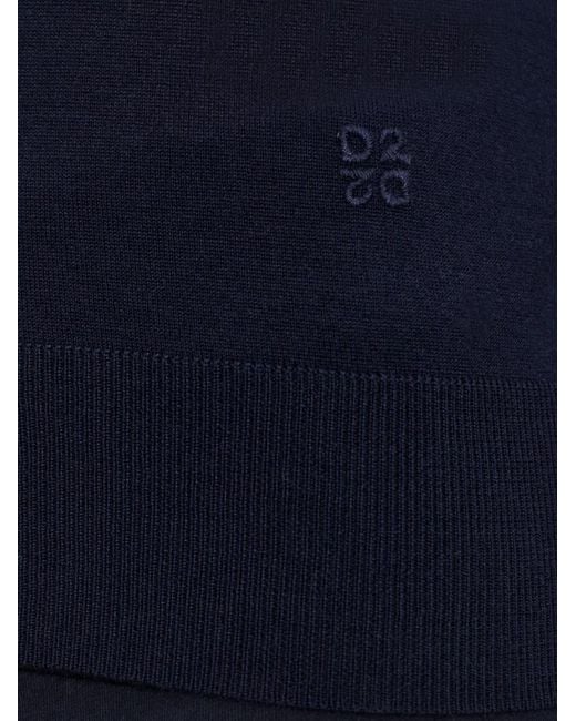 DSquared² Blue D2 Upside-Down V-Neck Pullover