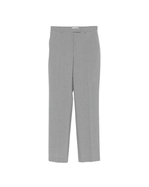 Jil Sander Gray Pressed-Crease Tailored Trousers