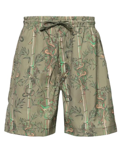 Maharishi Green Dragon Bamboo Swim Shorts for men