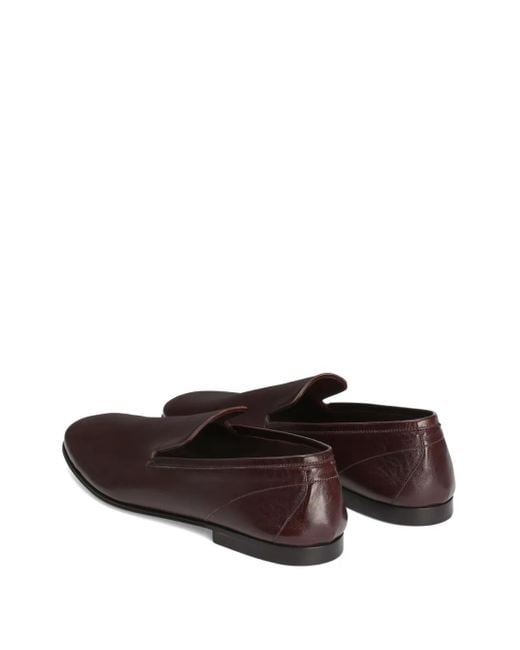 Dolce & Gabbana Brown Erice Leather Loafers for men