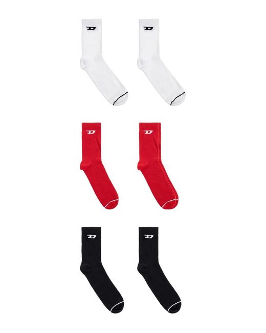DIESEL Red Socks for men