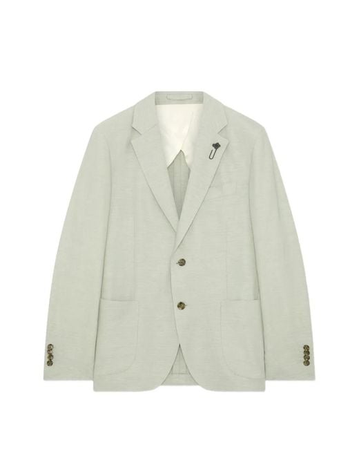 Lardini メンズ ホワイト シングルジャケット