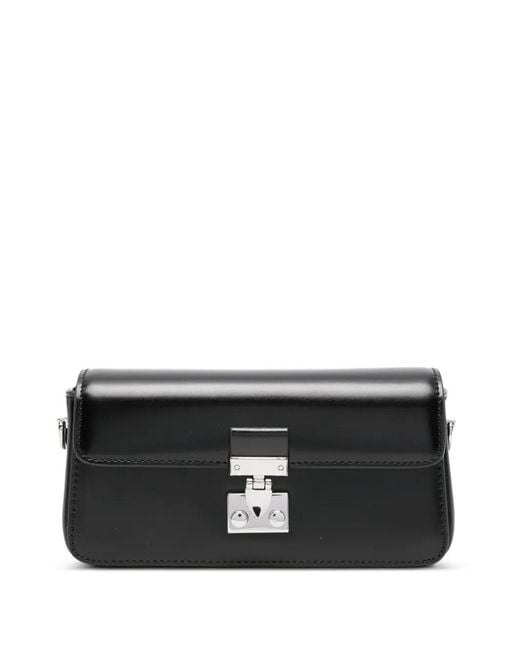 ELEH Black Flap-Top Shoulder Bag