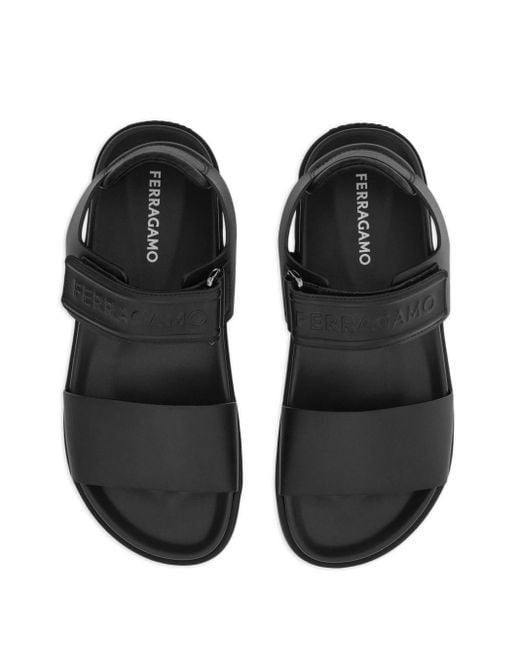 Ferragamo Black Double-strap Sandals for men