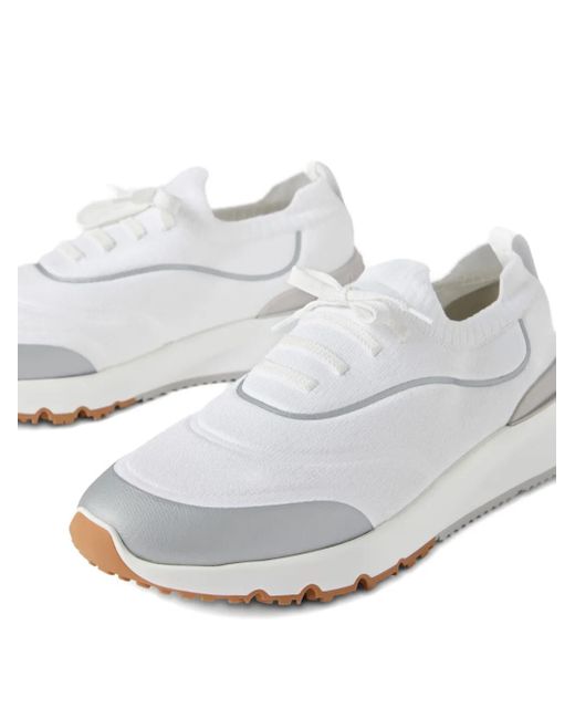 メンズ Brunello Cucinelli ニットスニーカー White