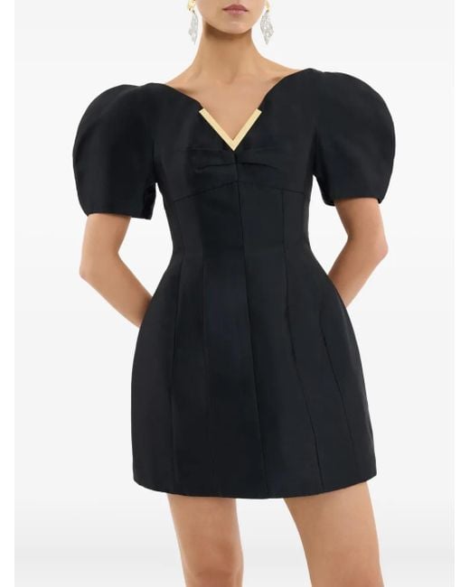 Rebecca Vallance Black Tindra Mini Puffed Dress