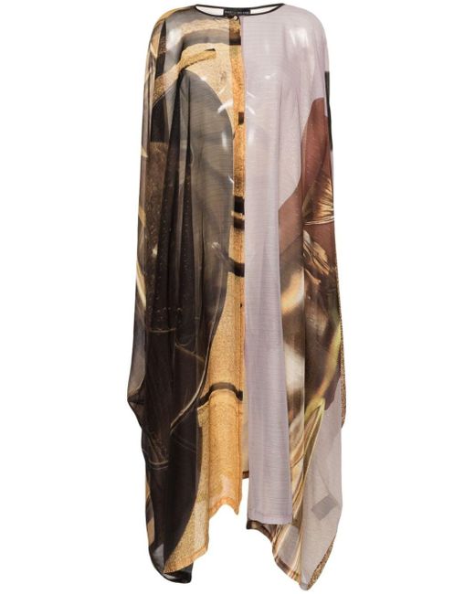 BARBARA BOLOGNA Maxi-jurk Met Print in het Brown