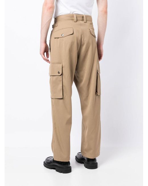 Rito Structure Natural Straight-leg Cargo Trousers for men