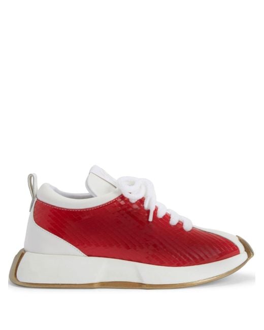 Giuseppe Zanotti Red Ferox Leather Sneakers