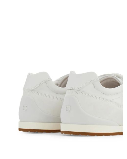 Ferragamo White Low Top Sneakers for men