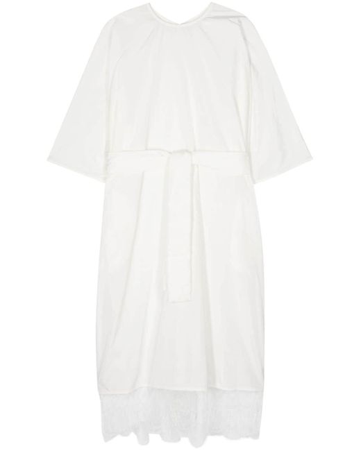 Sofie D'Hoore White Lace-embellished Shift Dress